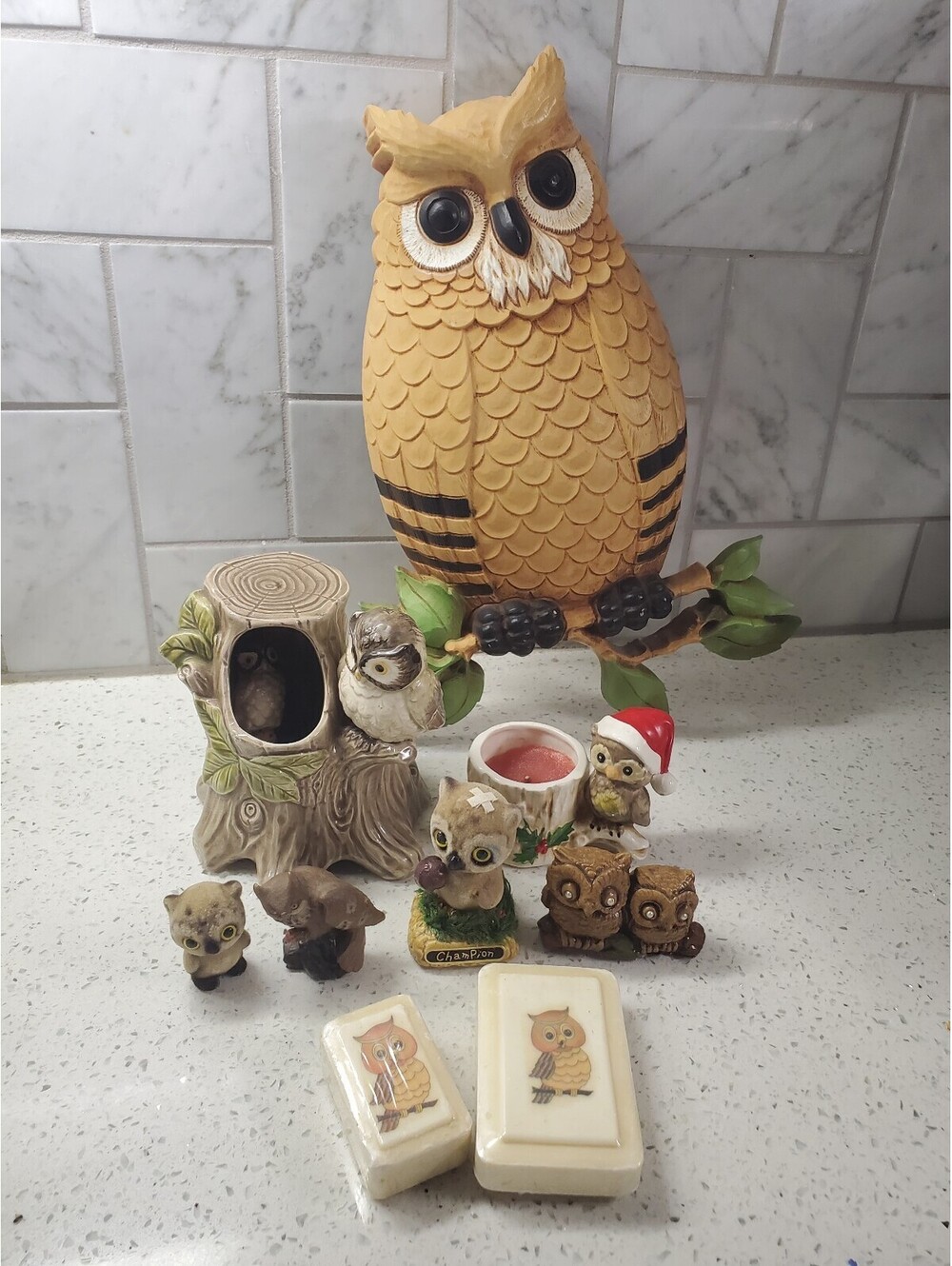 Vintage Owl Collection Japan Otagiri Homco